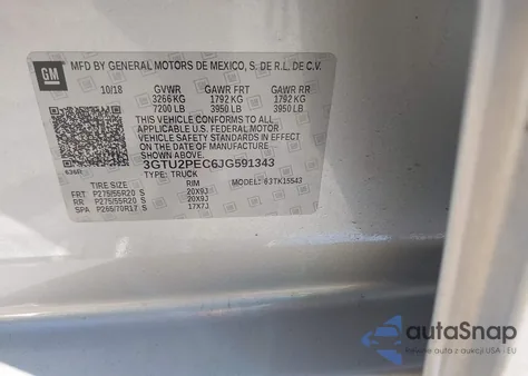 2018 GMC Sierra 1500 Denali from USA, damaged, VIN 3GTU2PEC6JG591343